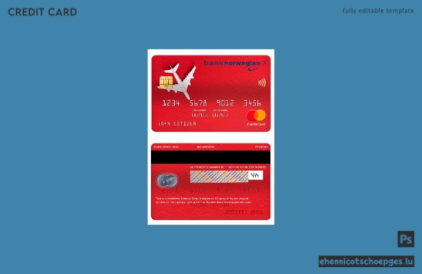 Norwegian Bank Norwegian AS Bank Mastercard Beispielvorschau